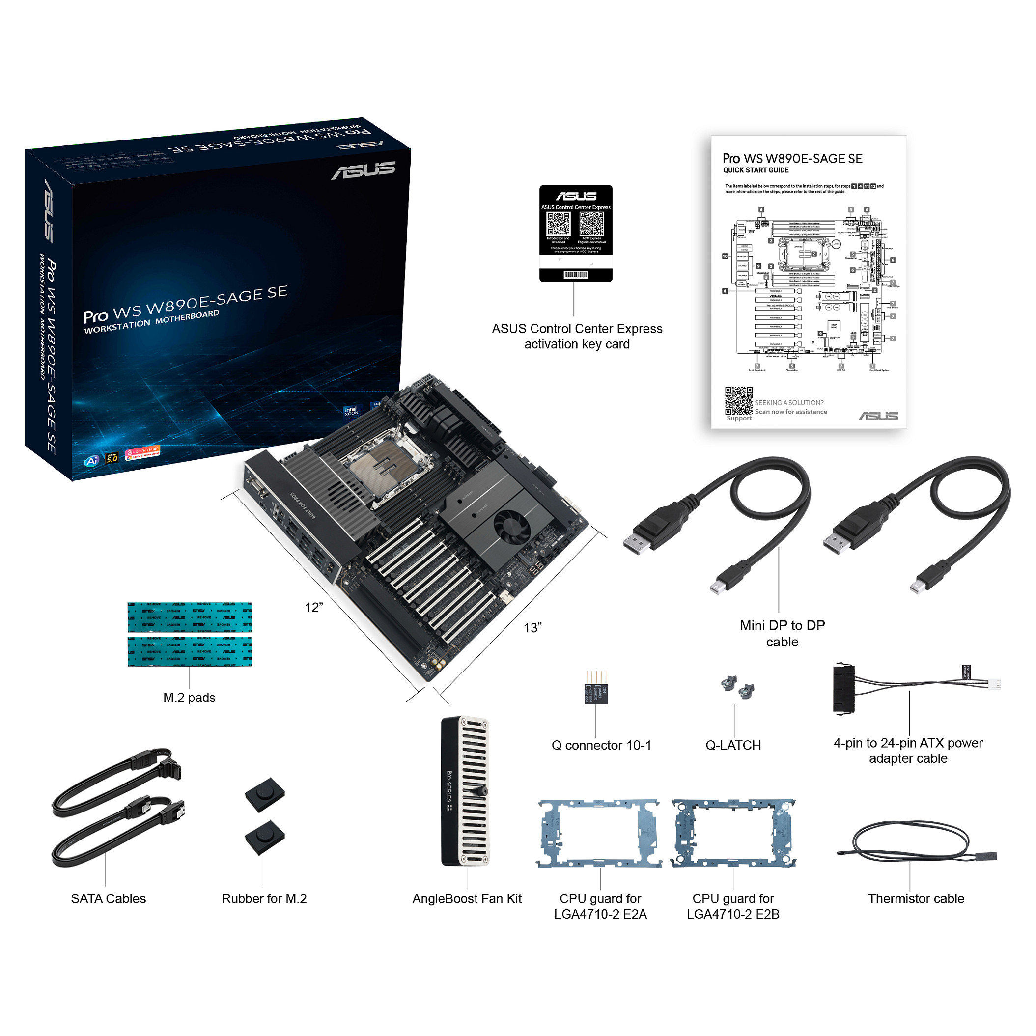 Matična ploča ASUS Pro WS W790E-SAGE SE (LGA 4677, Intel W790, DDR5, EEB)-10