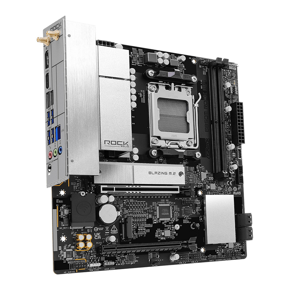 Matična ploča ASROCK B850M Rock WiFi 7 (DDR5, AM5, mATX, WiFi 7)-3