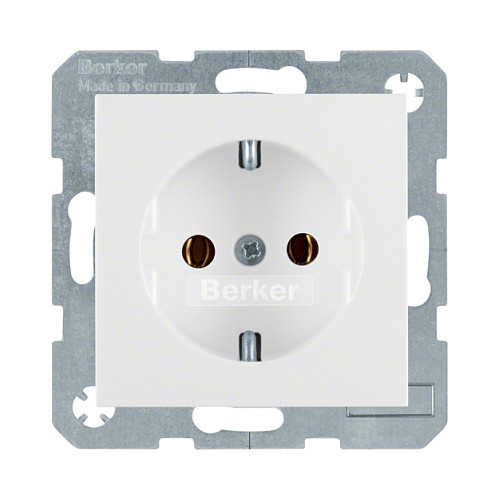 Utičnica BERKER S.1/B.1/B.7 Schuko (16A, 250V, dječja zaštita, polarno bijela)-0
