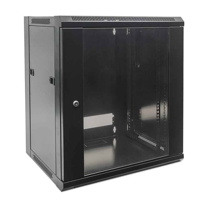 Zidni mrežni ormar INTELLINET 6U 19" (570x450mm, rasklopljen, crni)-2