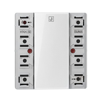 KNX modul s tipkalom JUNG LS 52921 ST (Univerzalni, 2 tipke, F50, Nehrđajući čelik)-0