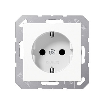 Utičnica JUNG A 1520 WW Schuko (16A, 250V, Alpsko bijela)-0