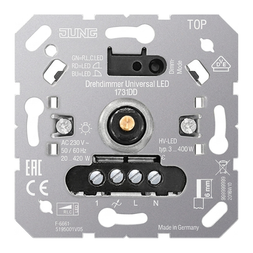 Univerzalni LED dimer JUNG 1731 DD (3-100W LED, 20-420W)-0
