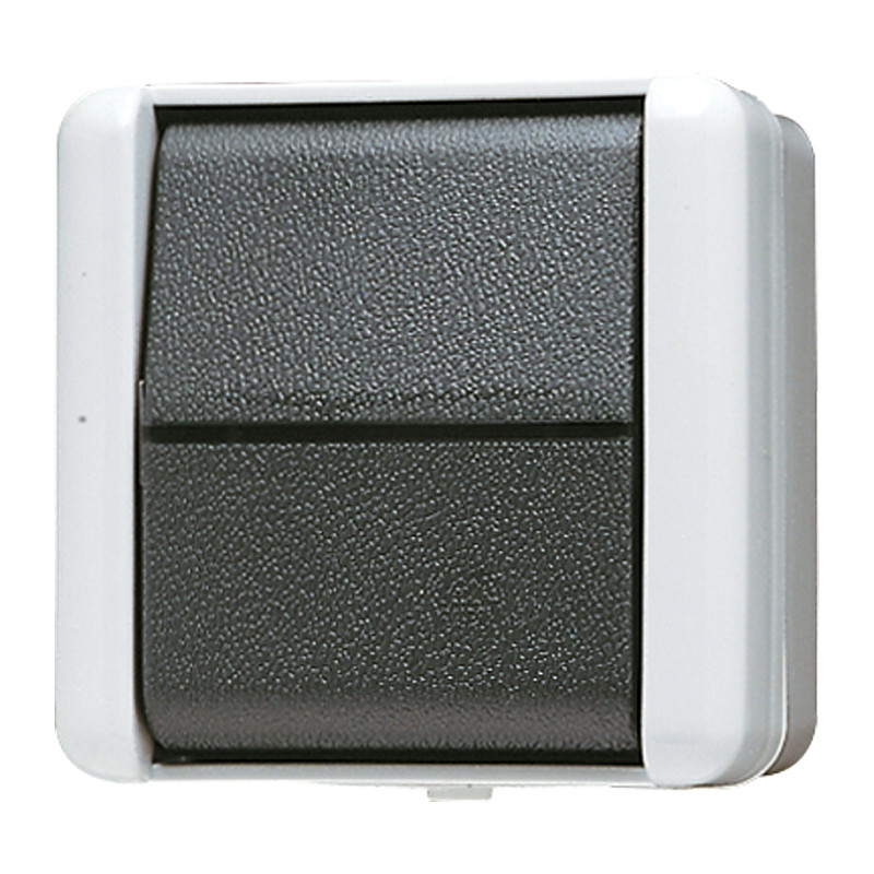 Prekidač JUNG 806 W WG 800 (Izmjenični, 10A, 250V, IP44, Nadžbukni)-0
