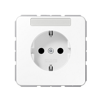 Utičnica JUNG CD 1520 NA WW (SCHUKO, 16 A, 250 V~, s poljem za natpis, alpin bijela)