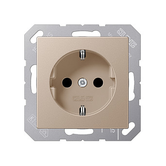 Utičnica JUNG A 1520 CH (Schuko, 16A, 250V, A creation, Boja šampanjca)-0
