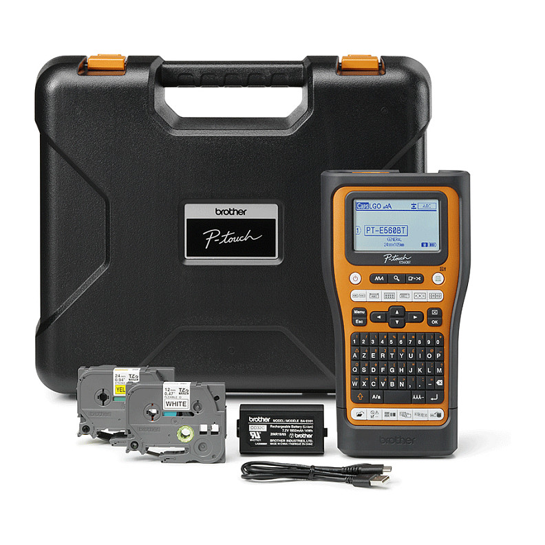 Pisač naljepnica BROTHER P-touch E560BT (Bluetooth, USB, automatski rezač, kofer)-8