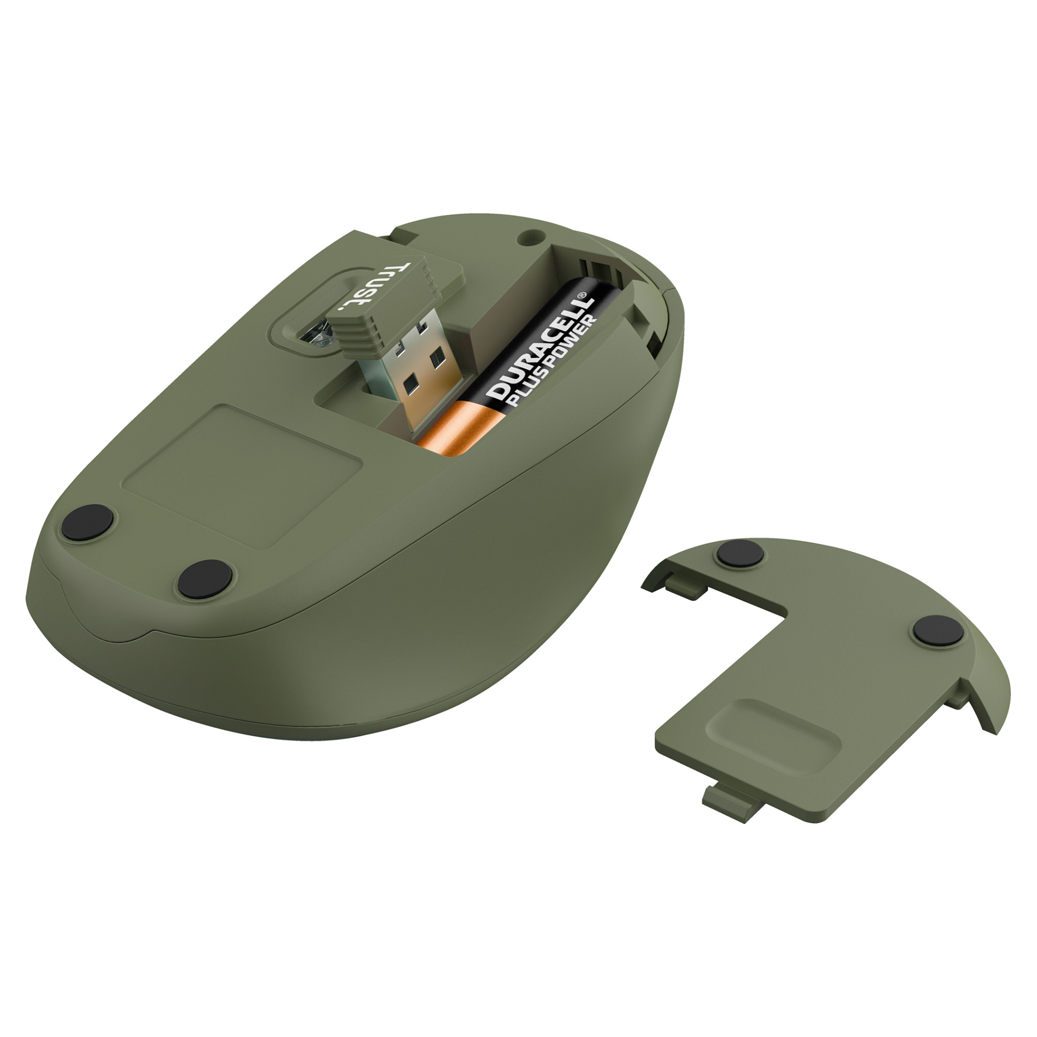 Bežični miš TRUST Yvi (1600 DPI, USB prijemnik, zeleni)-3