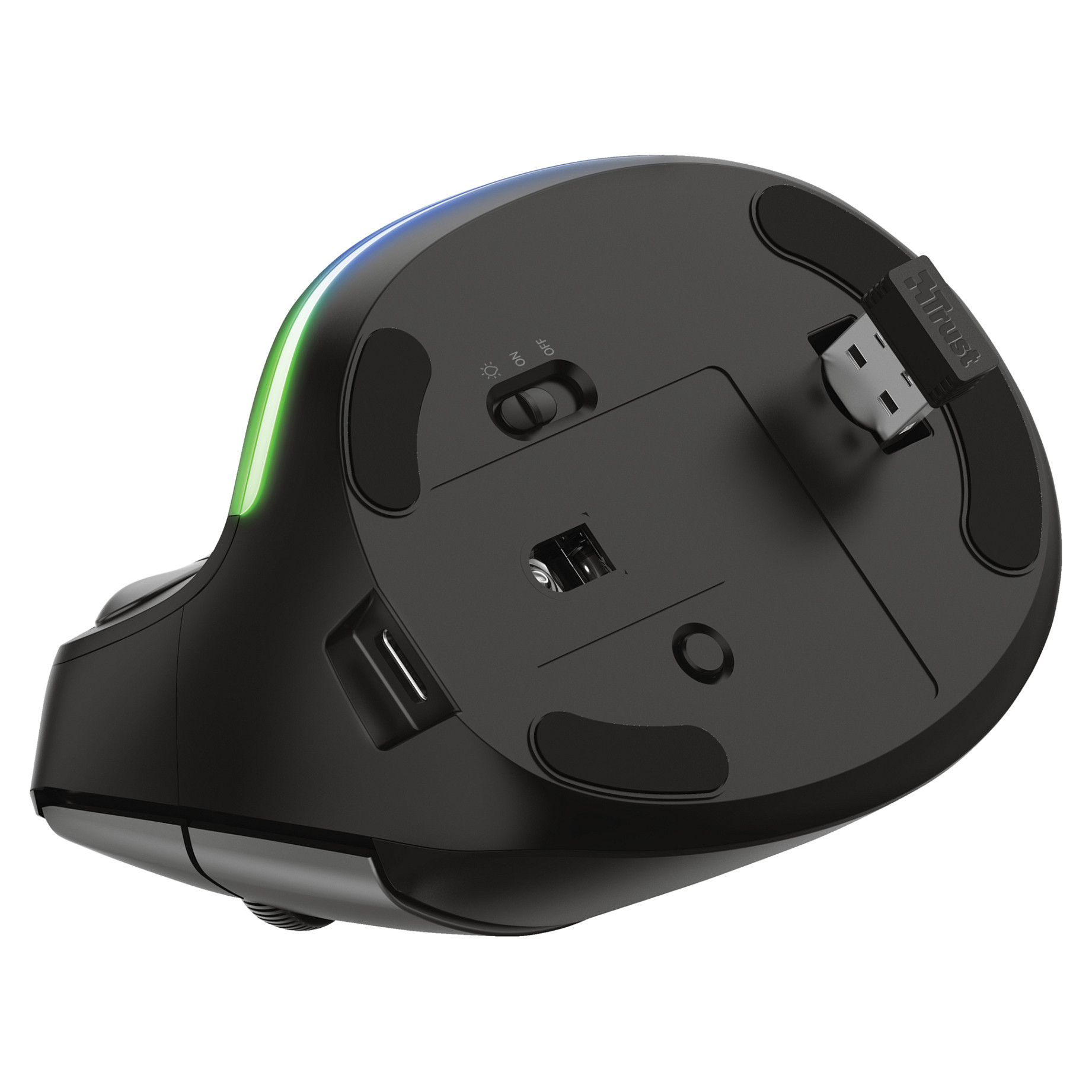 Bežični ergonomski miš TRUST Bayo (2.4 GHz, 2400 DPI, 6 tipki, punjivi)-9