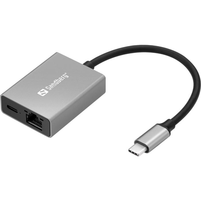 Mrežni adapter SANDBERG USB-C Gigabit PD100W (1000 Mbps, 100W Power Delivery)-0