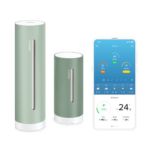 Pametna meteorološka stanica NETATMO Smart Weather Station (Wi-Fi, unutarnji i vanjski modul, Mint)-1