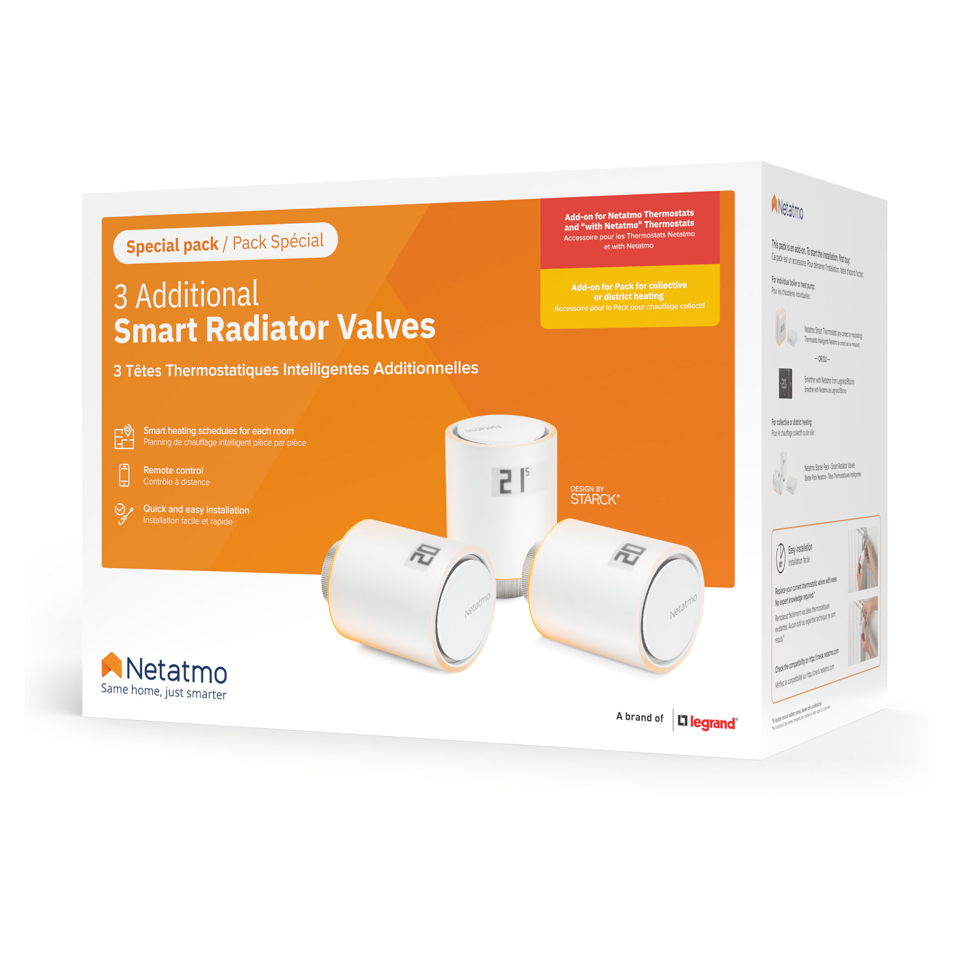 Pametni radijatorski termostat NETATMO Additional Smart Radiator Valves (3 komada, za više zona)-6