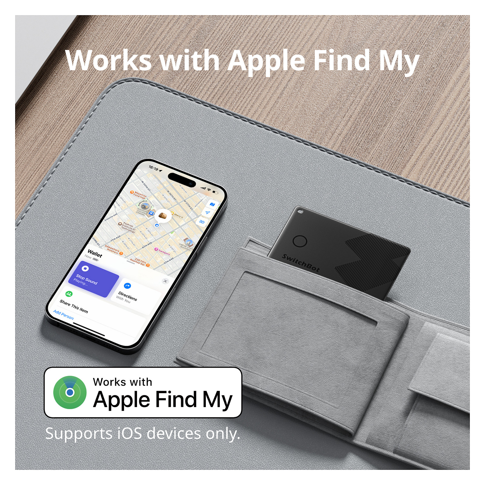 Pametni lokator SWITCHBOT Card (Apple Find My, NFC, IPX7, 3 godine baterije)-12
