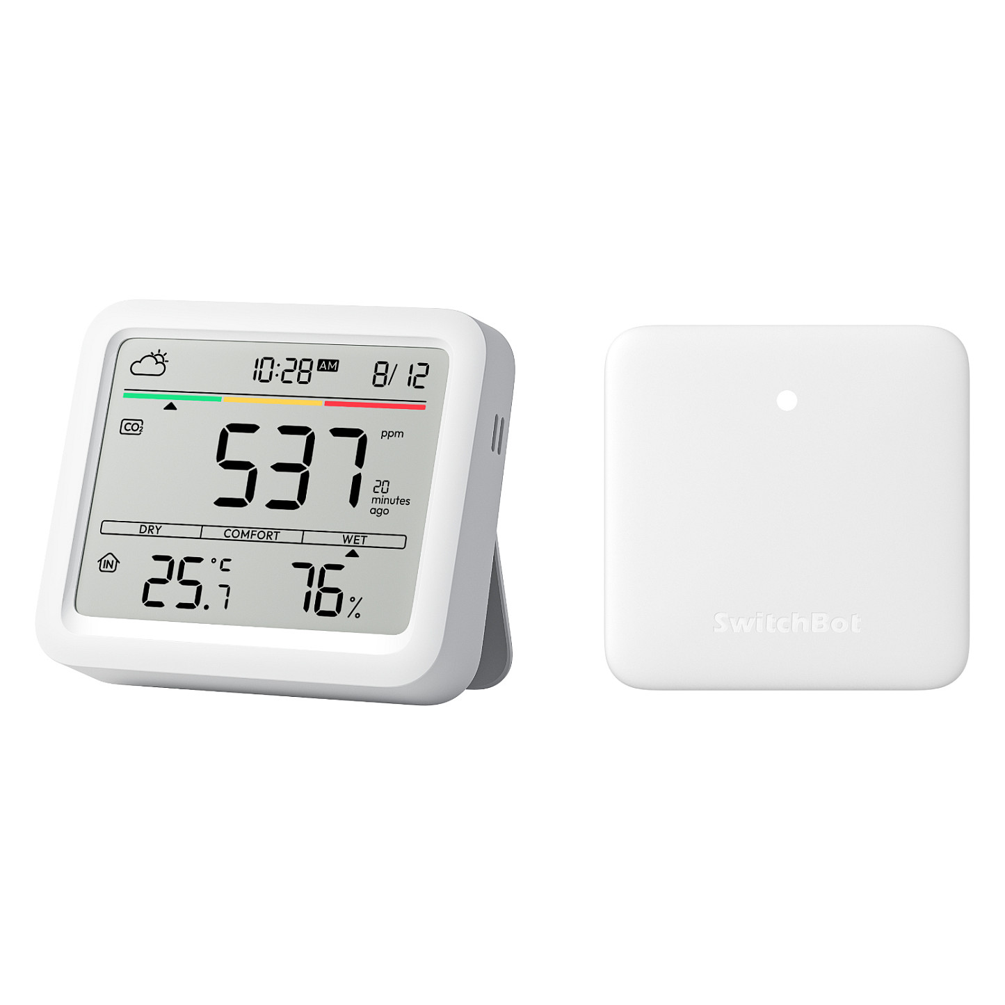 Pametni senzor SWITCHBOT CO2 Meter (NDIR senzor, temperatura, vlaga, E-ink zaslon)-0