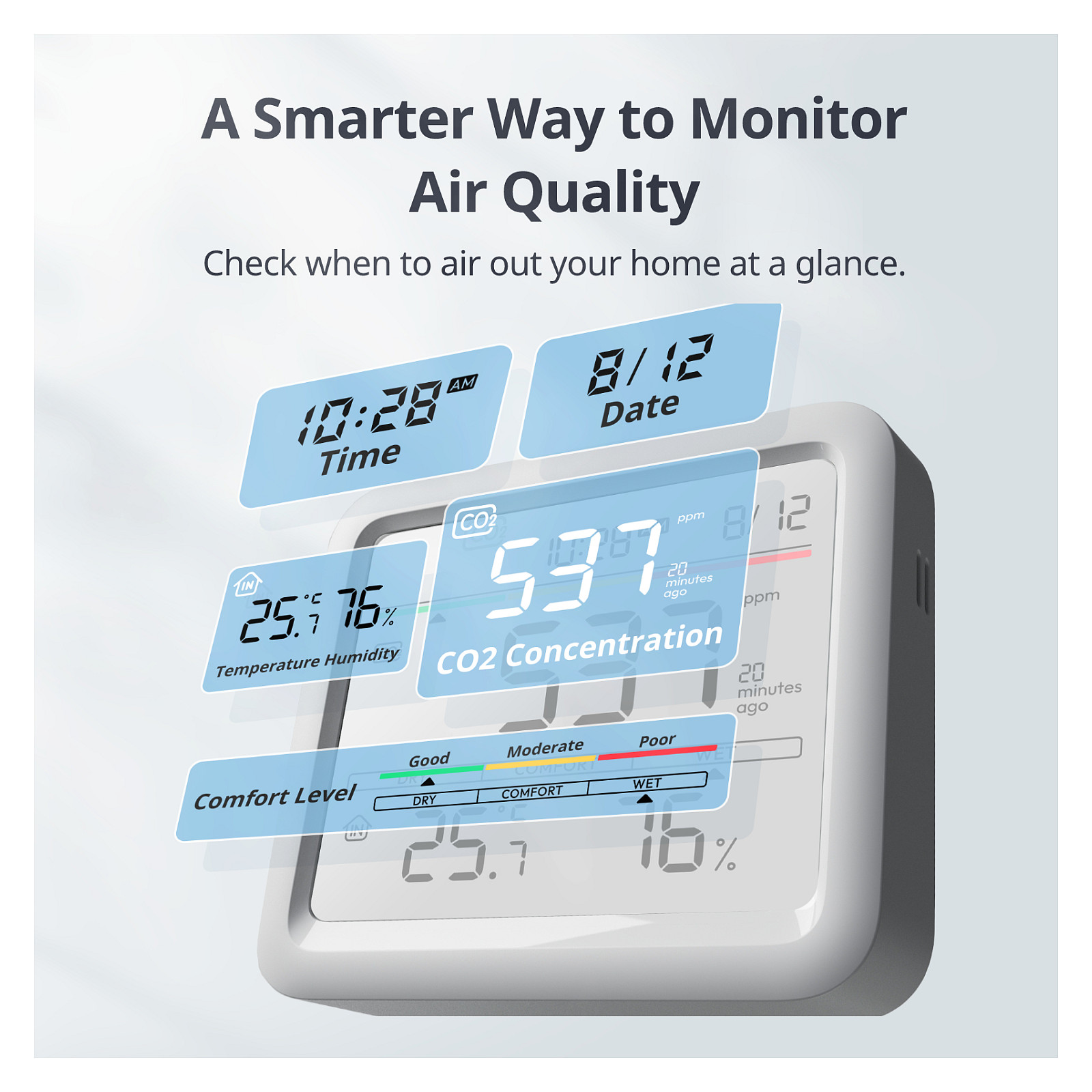 Pametni senzor SWITCHBOT CO2 Meter (NDIR senzor, temperatura, vlaga, E-ink zaslon)-2