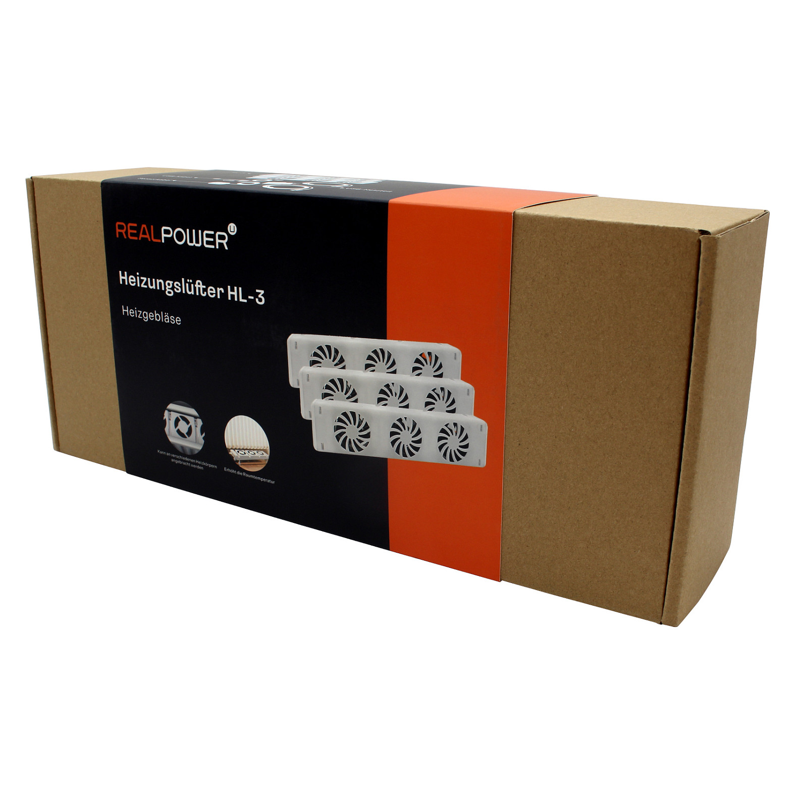Ventilator za radijator REALPOWER HL-3 (set od 3 kom, termostat, magnetsko postavljanje)-1