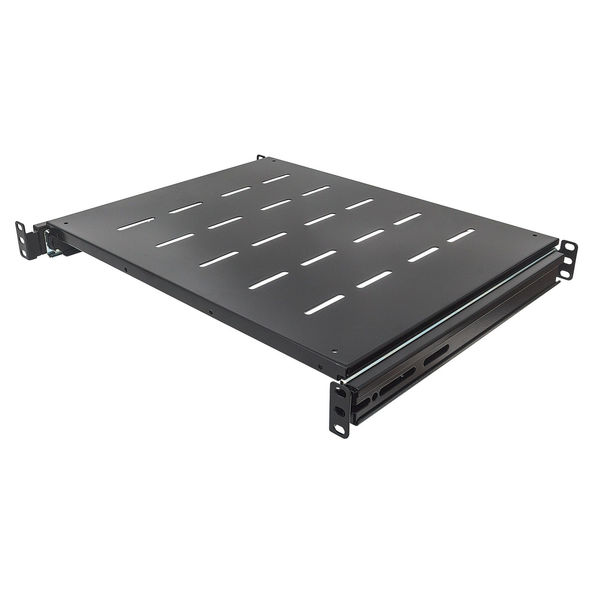 Polica za mrežni ormar INTELLINET 19" klizna 1U (600mm dubina, 35kg nosivost, crna)