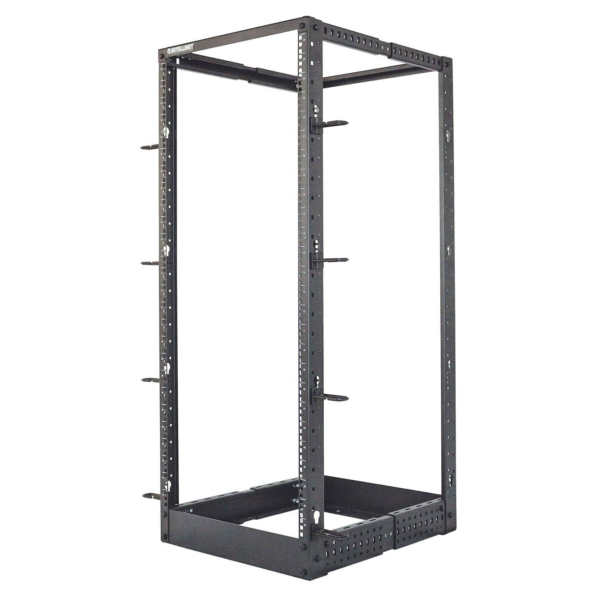 Otvoreni mrežni ormar INTELLINET 19" 26U (4 stupa, podesiva dubina 56-102 cm, nosivost 300 kg, flatpack)-0