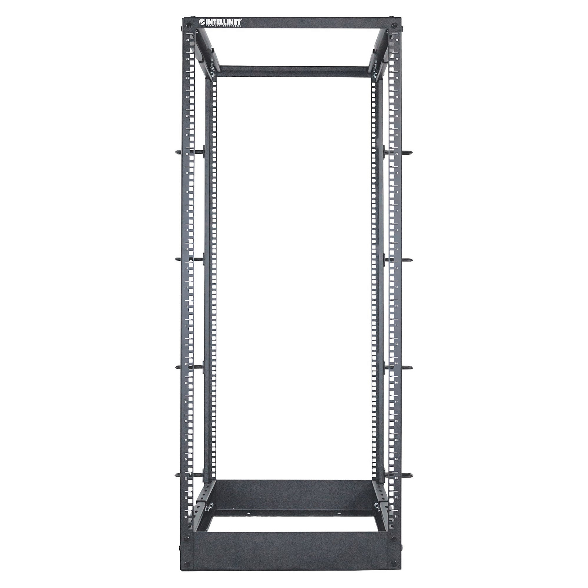 Otvoreni mrežni ormar INTELLINET 19" 26U (4 stupa, podesiva dubina 56-102 cm, nosivost 300 kg, flatpack)-3