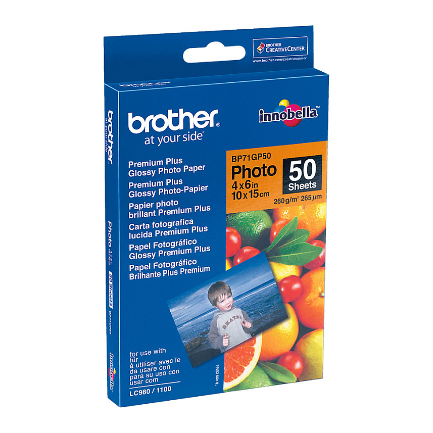 Foto papir BROTHER BP60PA (A6, 10x15 cm, 260g/m², 50 listova, sjajni)-0
