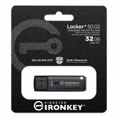 USB stick KINGSTON IronKey Locker+ 50 G2 (32GB, USB 3.2 Gen 1, XTS-AES enkripcija)-2