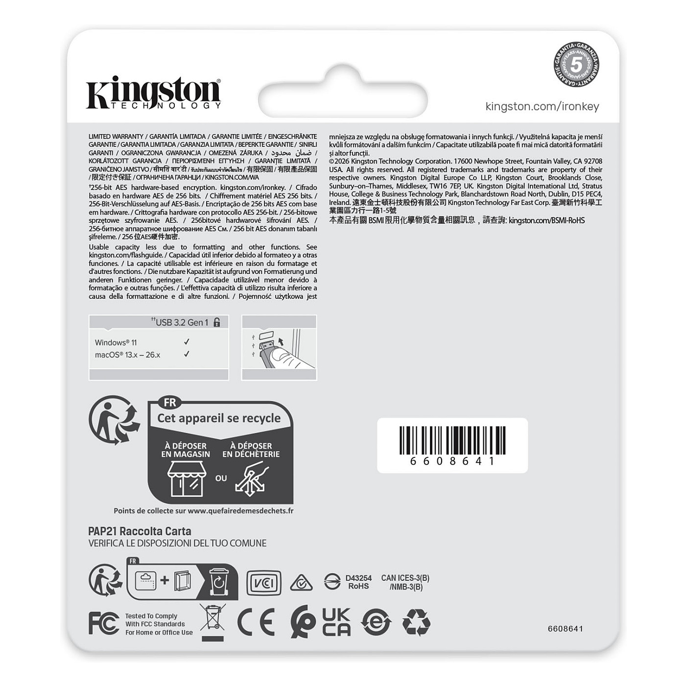 USB memorija KINGSTON IronKey Locker+ 50 G2 64GB (USB 3.2 Gen 1, XTS-AES enkripcija)-8