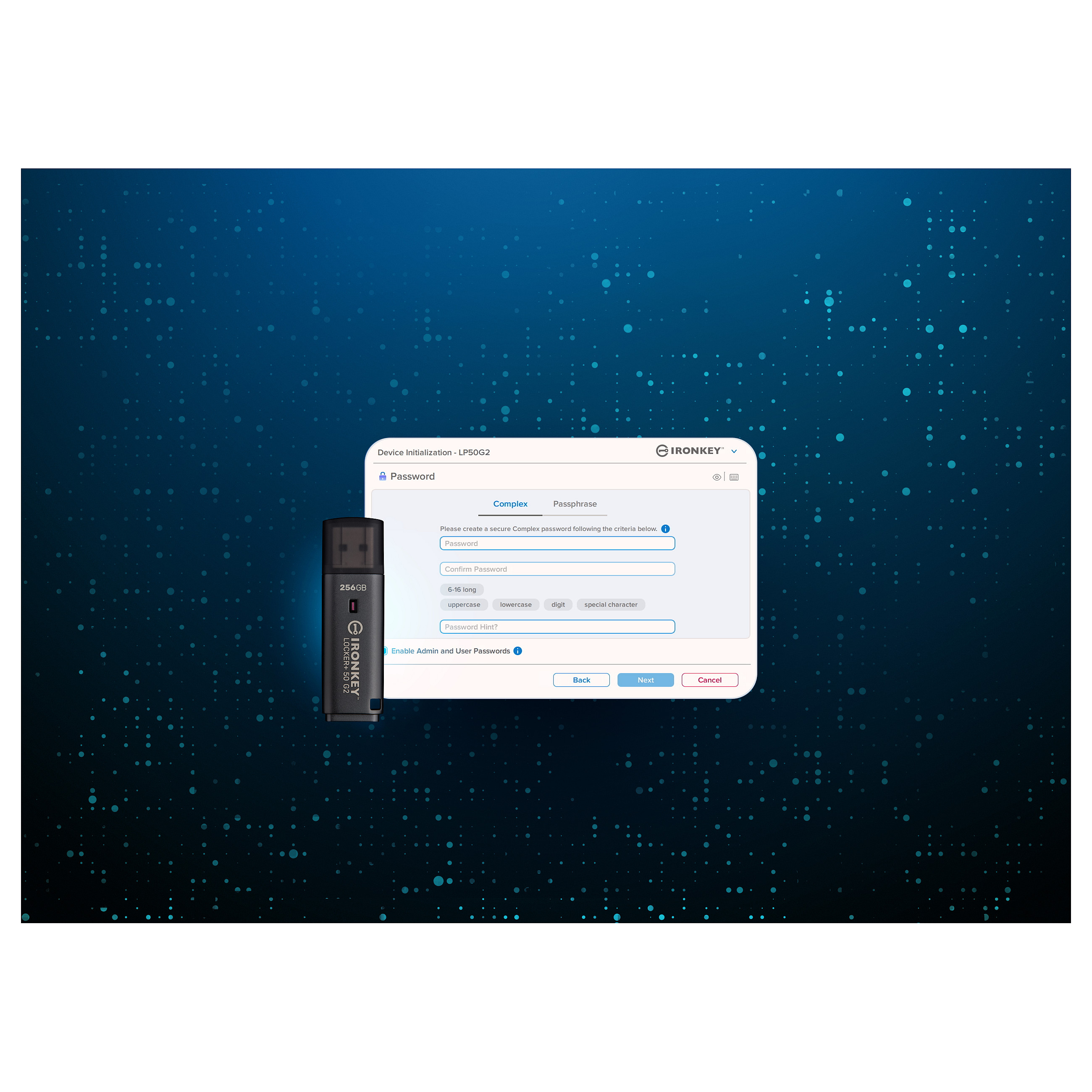 USB stick KINGSTON IronKey Locker+ 50 G2 256GB-11