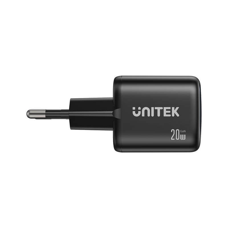 Zidni punjač UNITEK P1113A (20W, GaN, USB-C PD, USB-A QC 3.0)-2