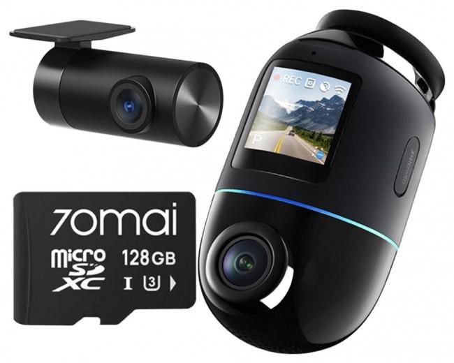 Auto kamera 70MAI Dash Cam A800S 4K Dual Set (prednja + stražnja kamera, 128GB SD kartica)