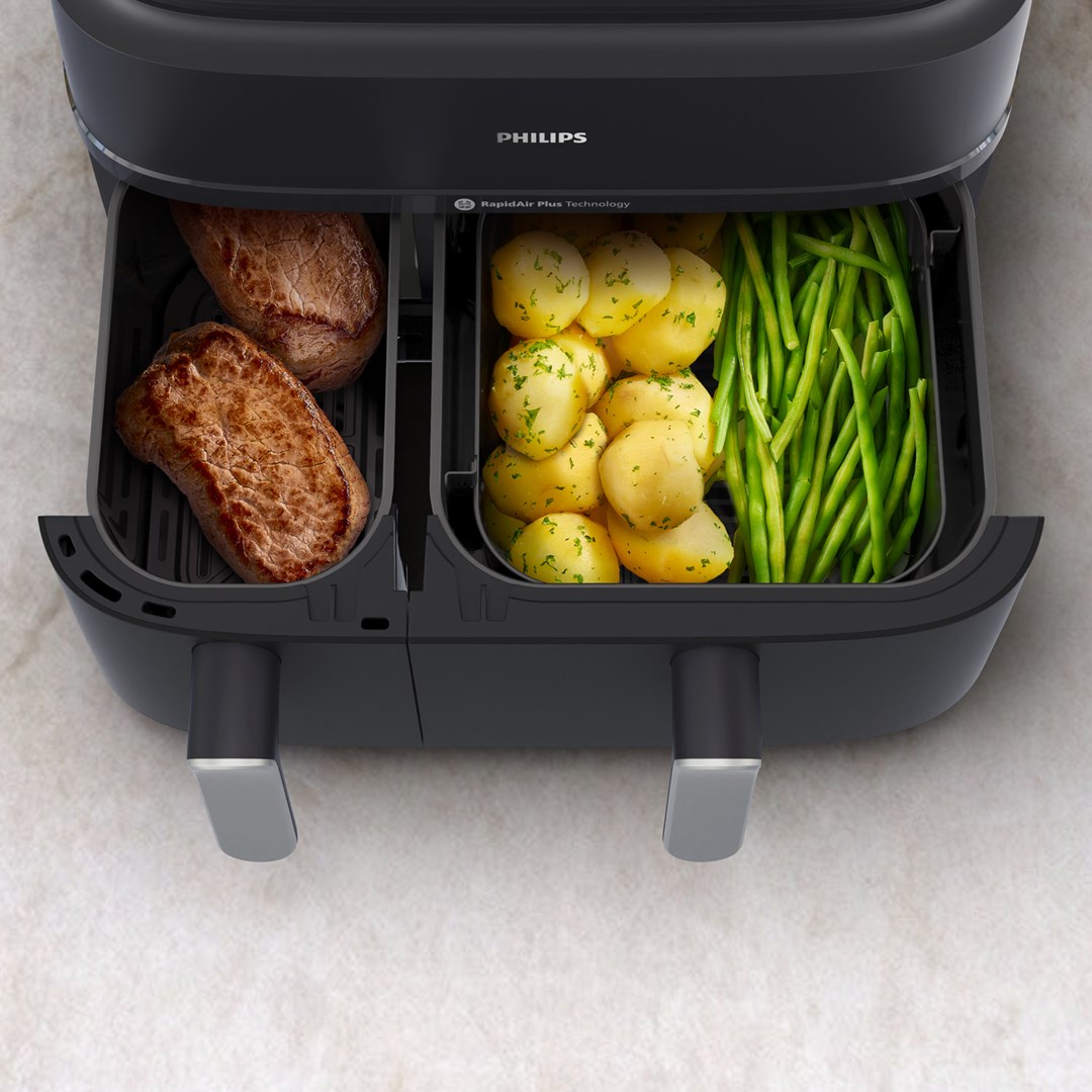 Friteza na vrući zrak PHILIPS 5000 Series XXL NA551/00 (dvostruka košara, 9 L)-2