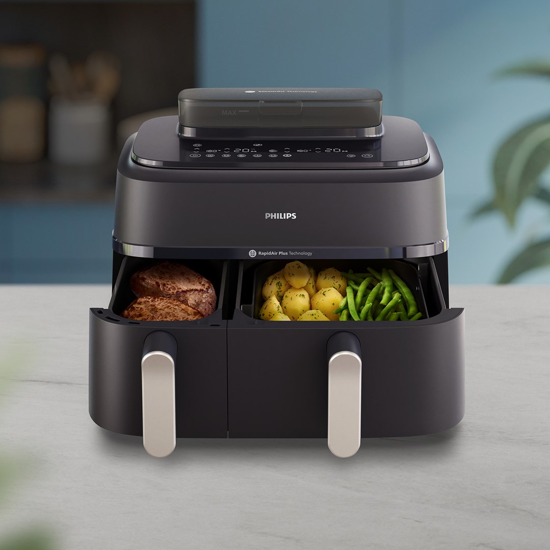 Friteza na vrući zrak PHILIPS 5000 Series XXL NA551/00 (dvostruka košara, 9 L)-1