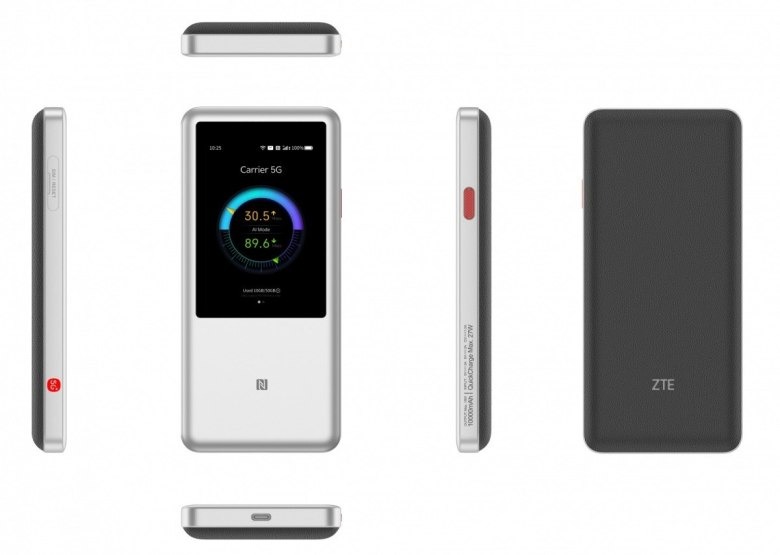 5G Router ZTE U60 Pro WiFi 7 (MU5250, 10Gbps LAN, 10000 mAh, Touchscreen)-2