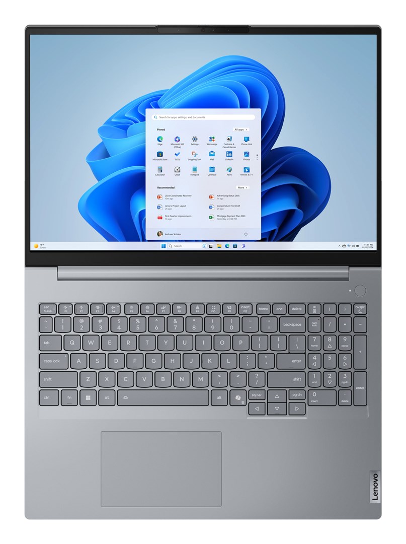 Laptop LENOVO ThinkBook 16 G8 IAL (16", IPS, WUXGA, Intel Core Ultra 5 225U, 16 GB, 512 GB SSD, Intel Graphics, Windows 11 Pro, Non-HR tipkovnica, siva)-11