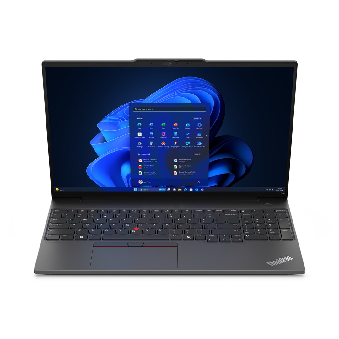 Laptop LENOVO ThinkPad E16 Gen 2 (16" WUXGA, AMD Ryzen 5 7535U, 8 GB, 256 GB SSD, Windows 11 Pro, non-HR tipkovnica)-16
