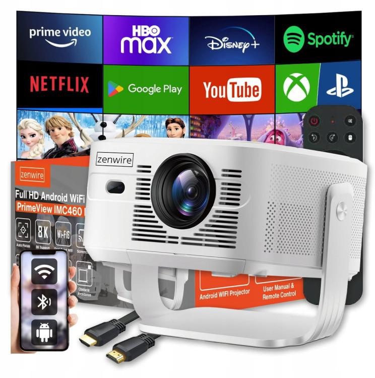 Mini projektor ZENWIRE PrimeView IMC460 Pro (Full HD, Android 14, WiFi 6, 460 ANSI)-0