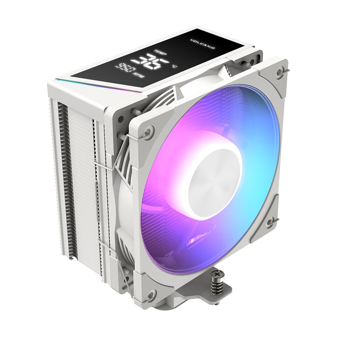 Hladnjak za procesor MODECOM Volcano 0C-T202 LCD ARGB, 120mm, bijeli-3