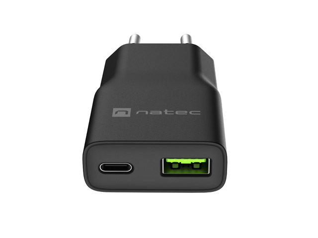 USB punjač NATEC Ribera GaN Slim 20W (USB-A, USB-C)-2