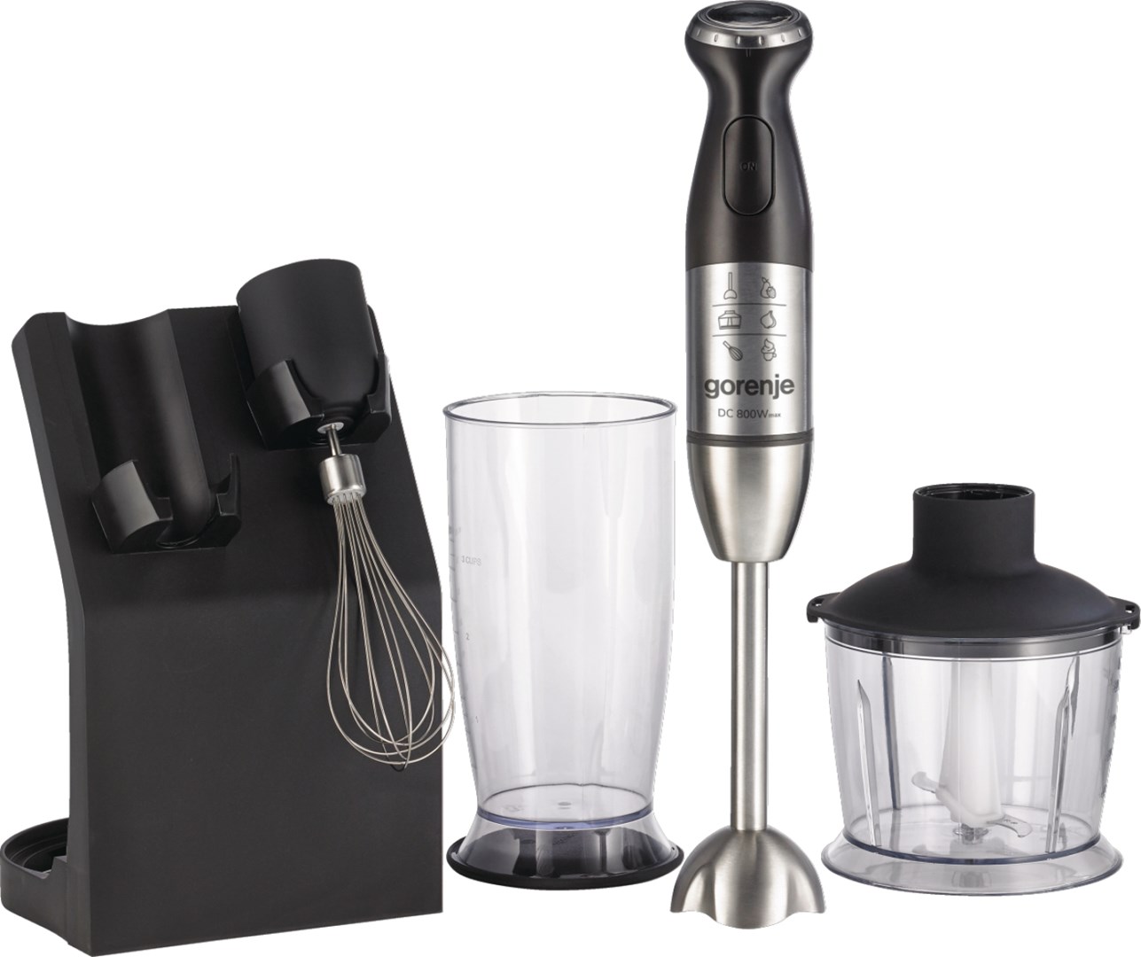 Gorenje HBC807QB 0.5 L Hand mixer 800 W Black, Stainless steel