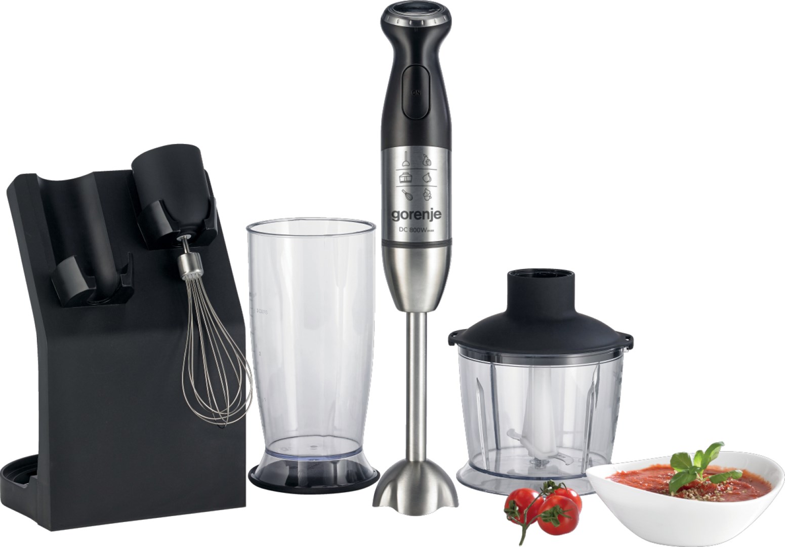 Gorenje HBC807QB 0.5 L Hand mixer 800 W Black, Stainless steel-2