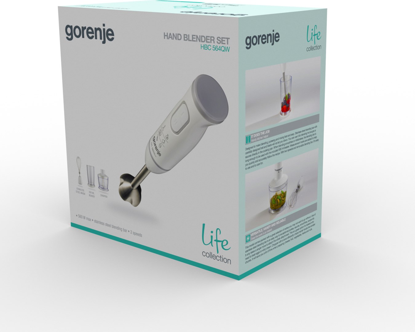 Gorenje HBC564QW 0.5 L Immersion blender 500 W White-1