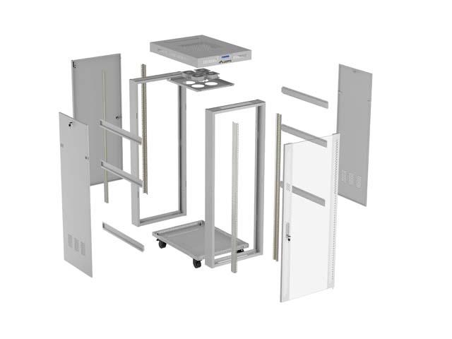 Mrežni ormar LANBERG NCF32-6808-B samostojeći 19" 32U (600x800mm), crna boja-12