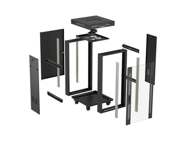 LANBERG samostojeći mrežni ormar 19" 24U 600x600 NCF24-6606-B