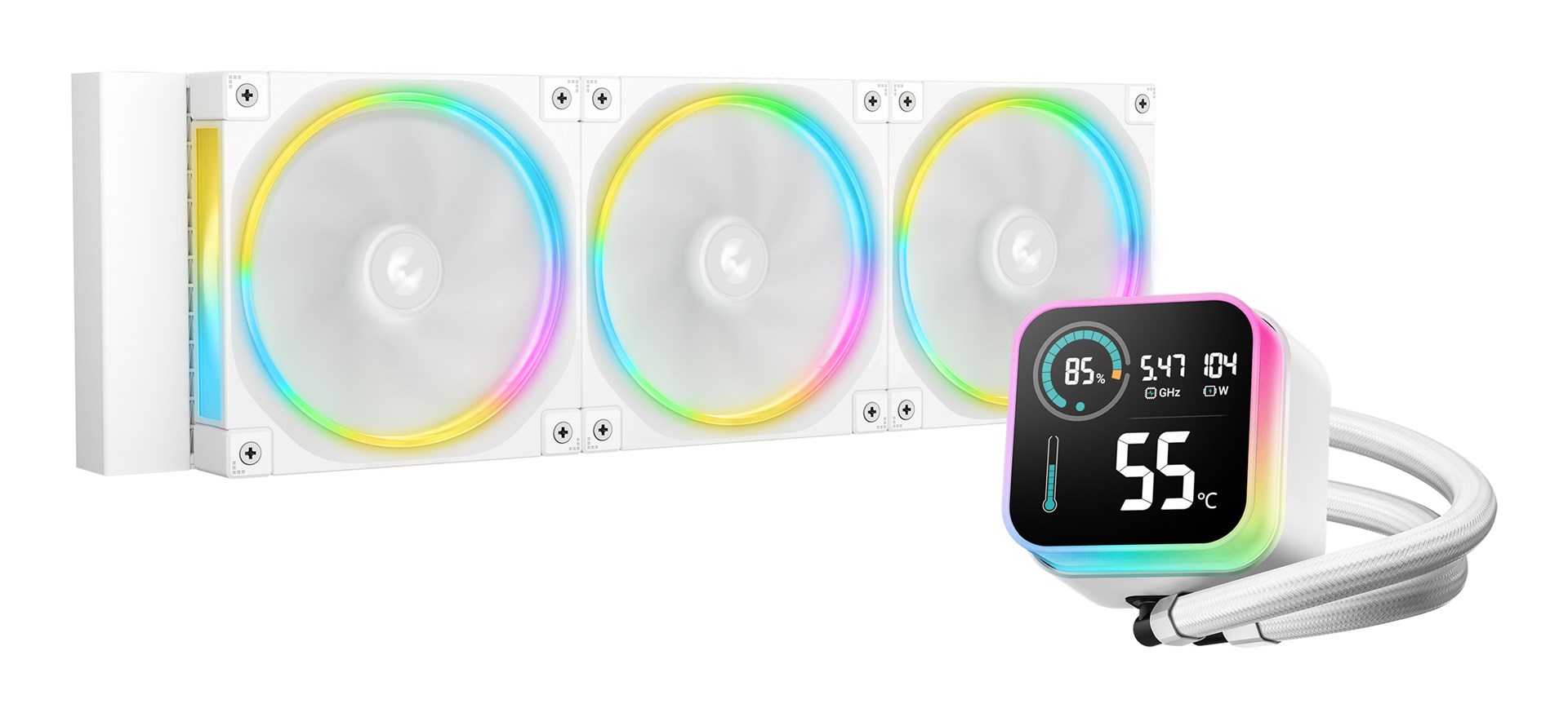 DeepCool LQ360 ULTRA ARGB Processor Liquid cooling kit 12 cm White-0