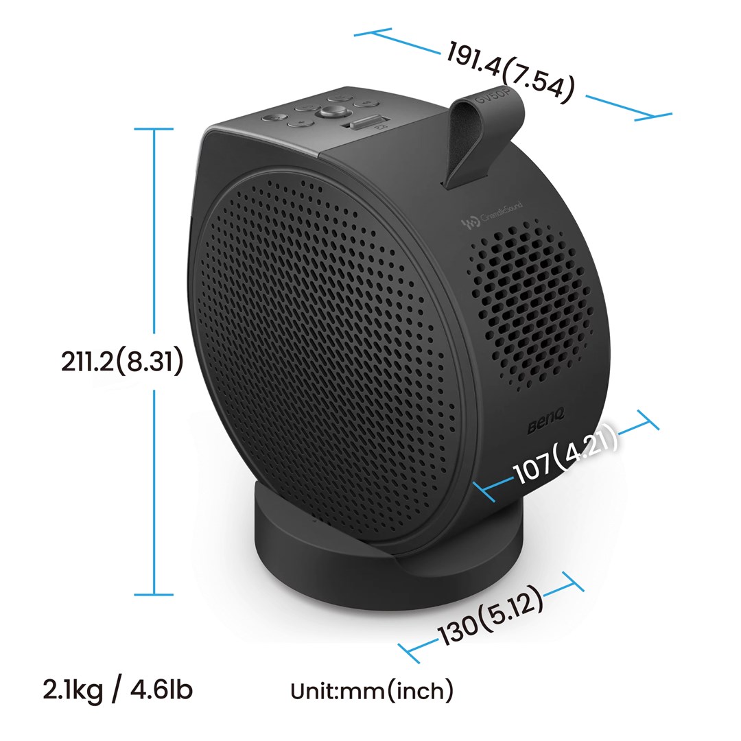 BenQ GV50p Standard throw projector 500 ANSI lumens DLP 1080p (1920x1080) Black-7