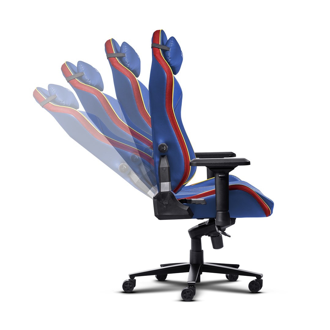 Gaming stolica TRUST GXT 721SM Ruya Pro (Plavo-crvena, nosivost 150 kg, 2D nasloni, jastuci)-1