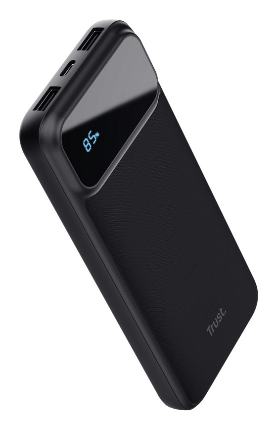 Prijenosni punjač TRUST Primo ECO (10000 mAh, 15W, USB-C, 2x USB-A, crni)-1