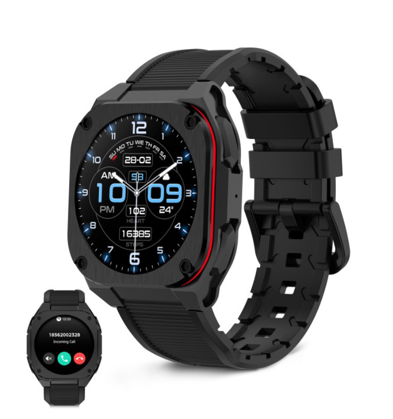 Pametni sat KSIX Zenthium, 1.32" AMOLED, 30 dana baterija, IP68, crni
