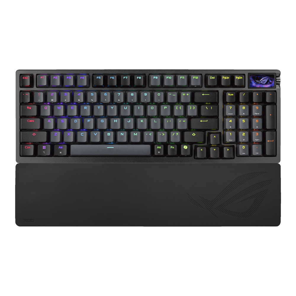 Mehanička tipkovnica ASUS ROG Azoth 96 HE, Magnetic Switches, Tri-Mode, OLED