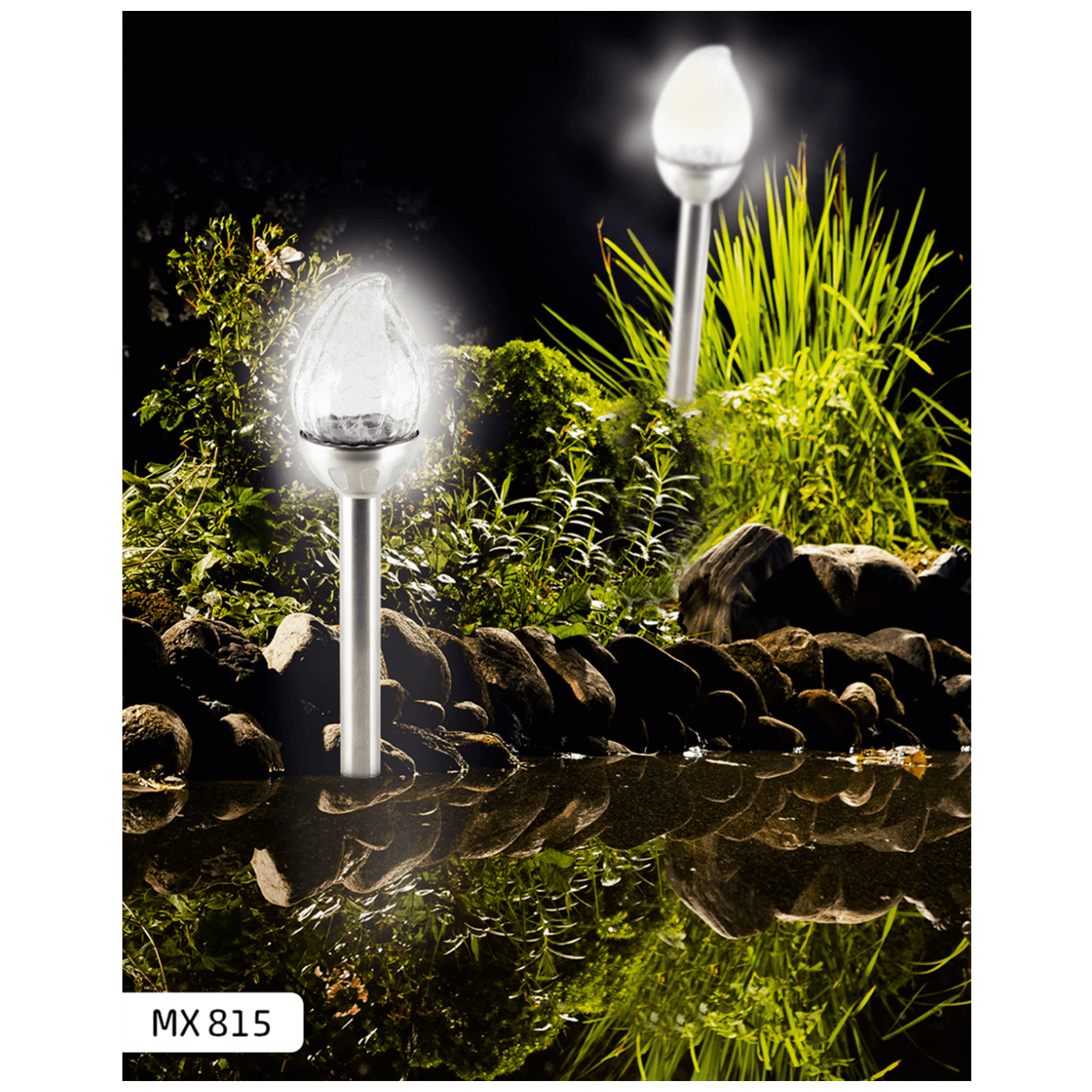 Solarna vrtna LED lampa HOME MX 815 (metal/staklo)-2