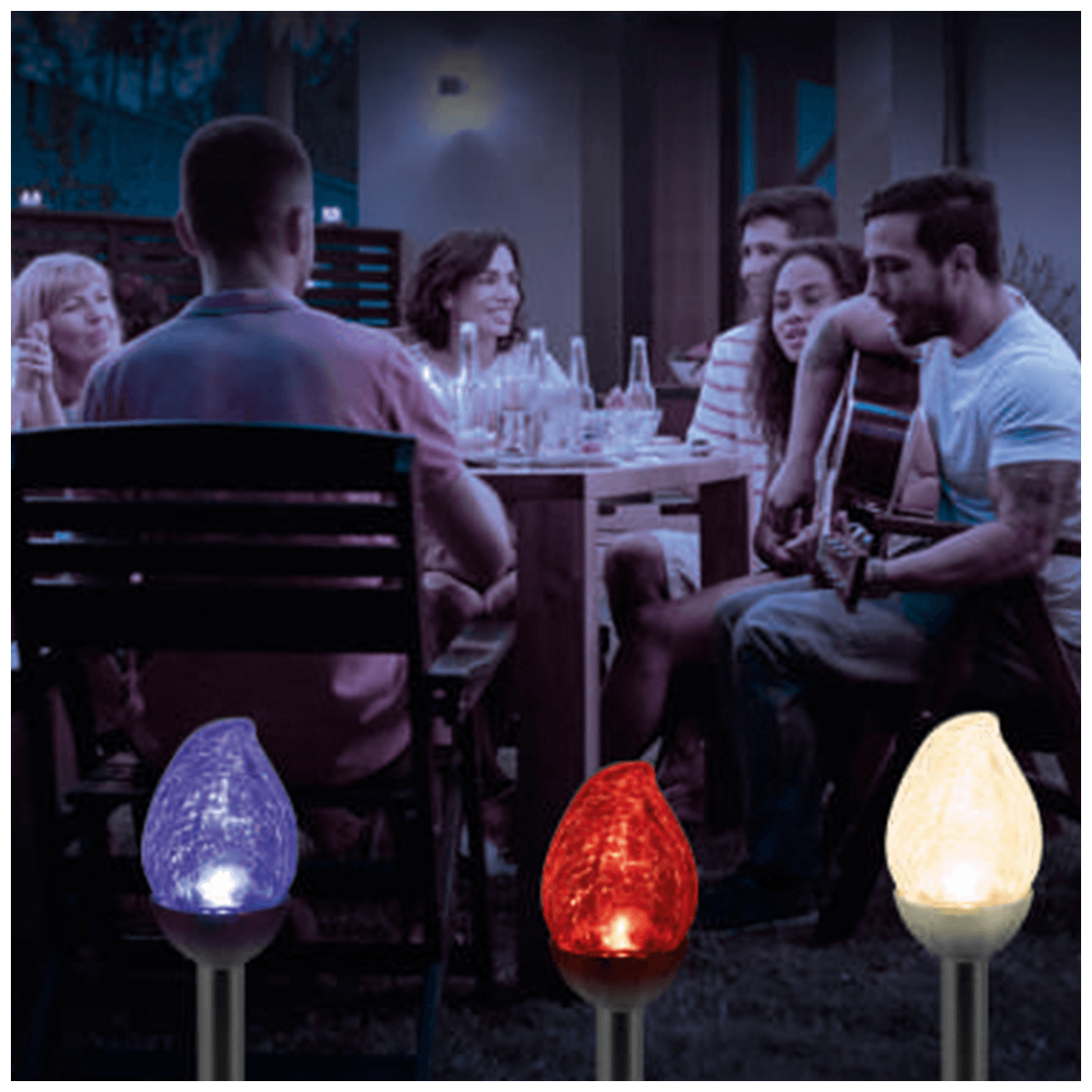 Solarna vrtna LED lampa HOME MX 815 (metal/staklo)-3